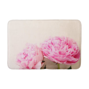 Tapis De Bain Deux pivoines roses