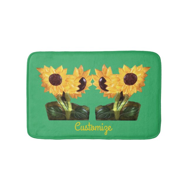 Tapis De Bain Deux Plantes de tournesol Potable Thunder_Cove (Devant)