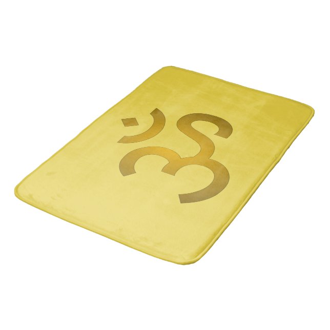 Tapis De Bain Devanagari Om - Canari (Angle)