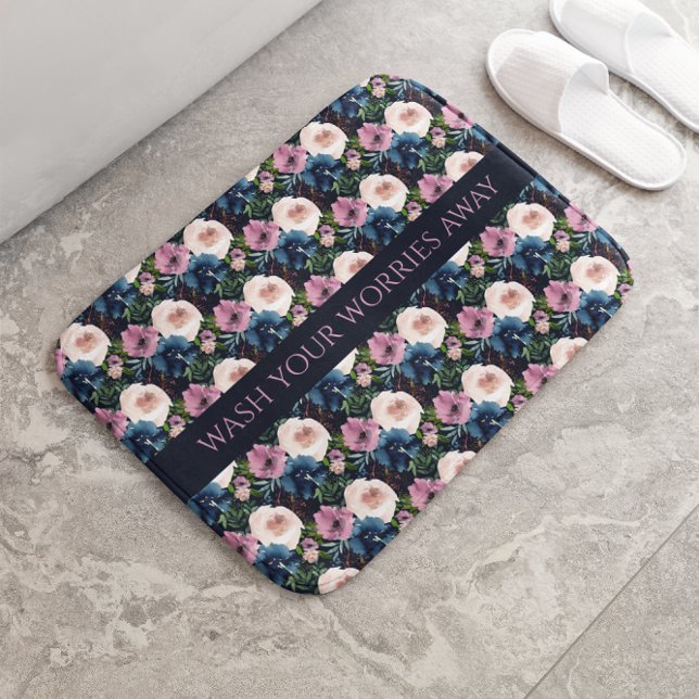 Tapis De Bain Devis floral inspirant (Créateur téléchargé)