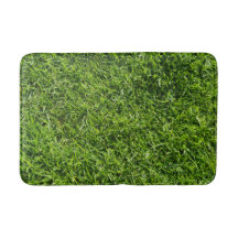 Tapis de bain d'herbe verte