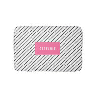 Diagonal Stripes Hot Rose Salle de bain personnali