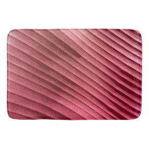 Tapis De Bain Diagonale rouge feuille