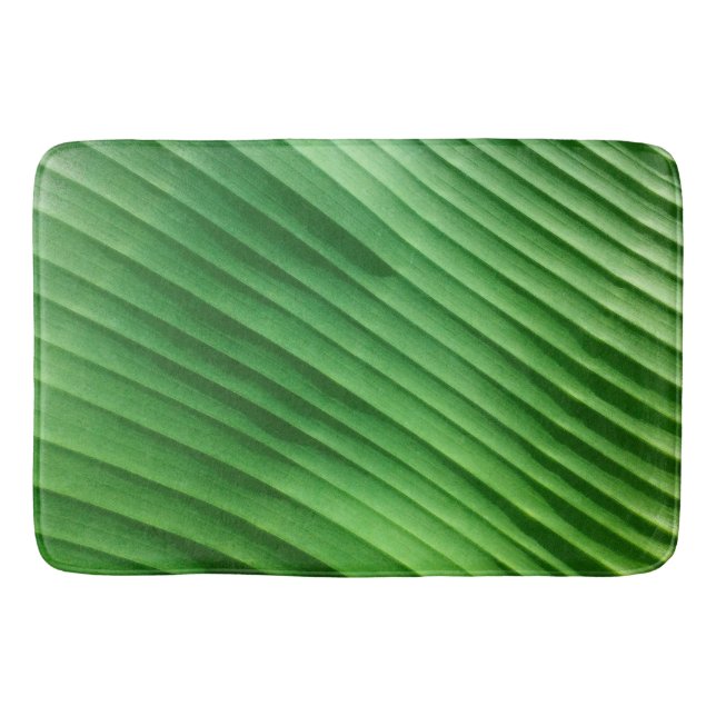 Tapis De Bain Diagonale verte feuille (Devant)