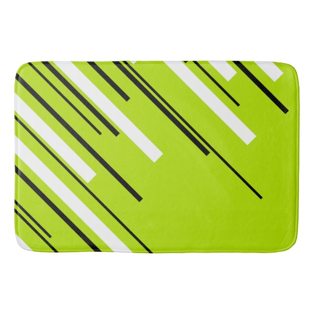 Tapis De Bain Diagonales - Vert citron vert (Devant)