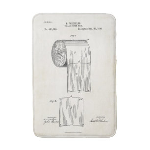 Tapis de bain d'impression de brevet de petit pain