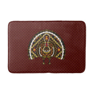 Tapis de bain dinde d'automne