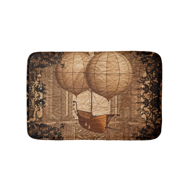 Tapis De Bain Dirigeable victorien grunge de Steampunk (Devant)