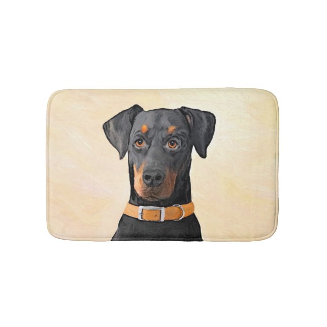 Tapis De Bain Doberman Pinscher Peinture non découpée Art origin (Devant)