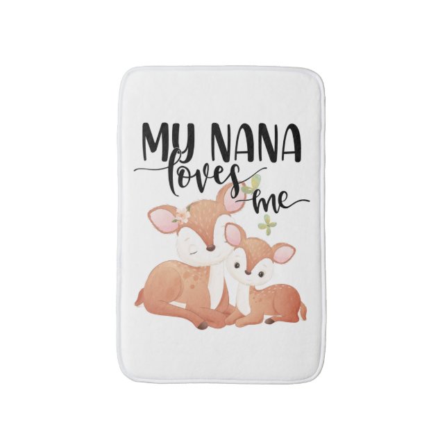 Tapis De Bain Doe et Fawn My Nana m'aime (Devant (Vertical))