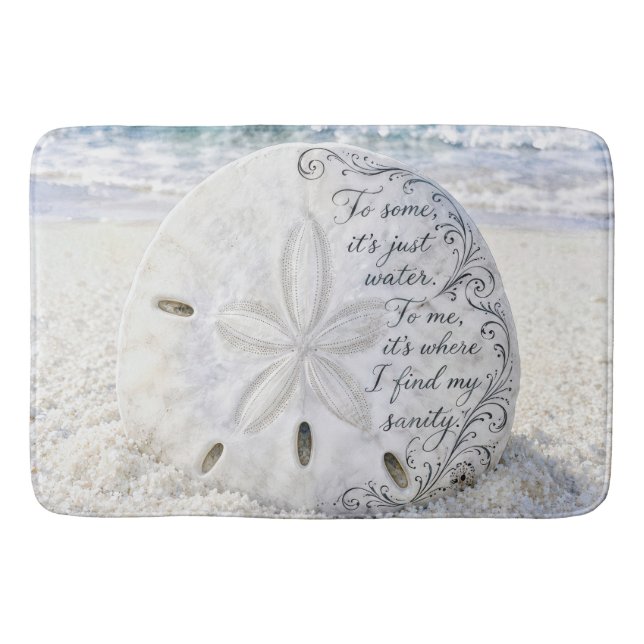 Tapis De Bain Dollar de Sable avec Citation Inspirante (Devant)