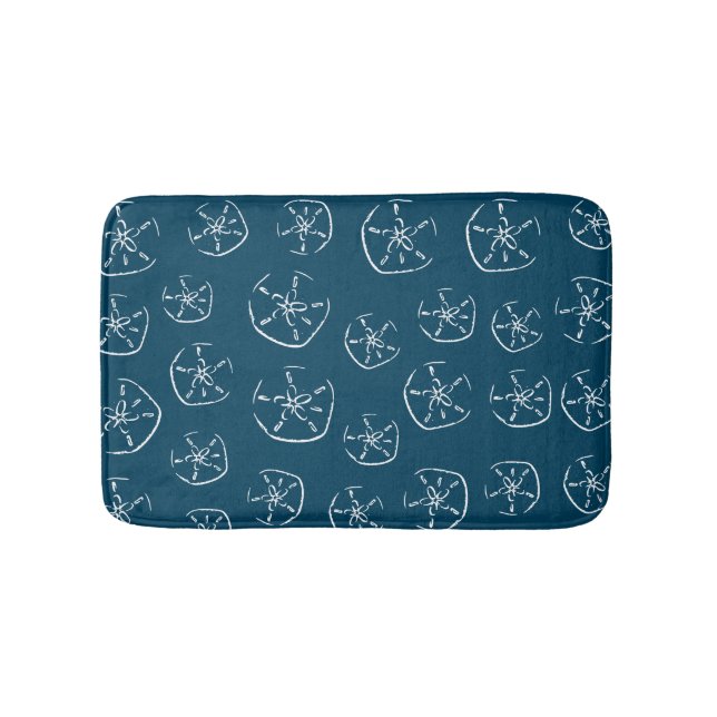Tapis De Bain Dollar de sable Motif Dessin Océan Bleu (Devant)