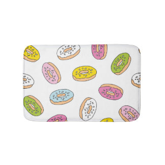Tapis De Bain Doodle beiguts motif, design sans soudure.