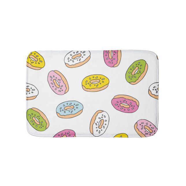 Tapis De Bain Doodle beiguts motif, design sans soudure. (Devant)