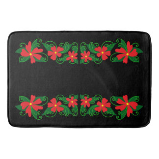 Tapis De Bain Doodle Fleur Rouge