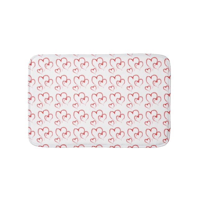 TAPIS DE BAIN ***DOUBLE COEURS GALOUR*** SALLE DE BAINS MAT (Devant)