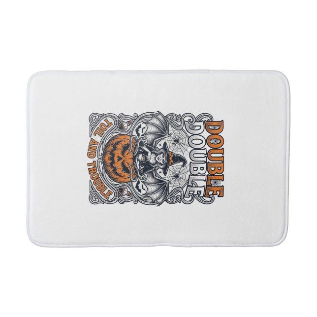 Tapis De Bain Double peine Malheur Sorcière Citrouille Halloween (Devant)