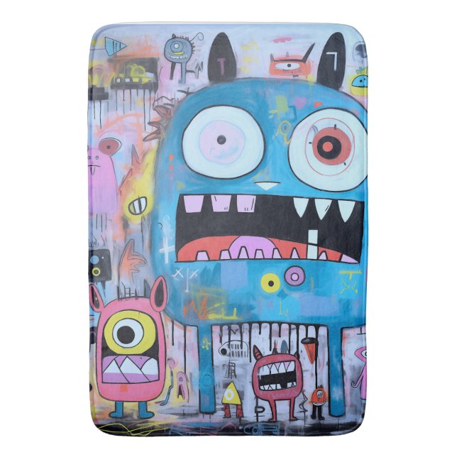Tapis De Bain Douche Monster (devant Vertical)