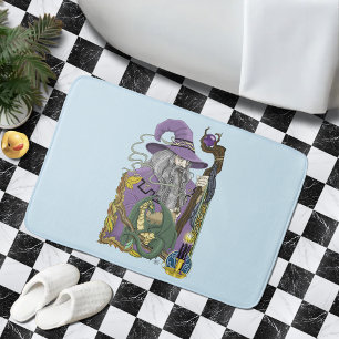 Tapis De Bain Dragon Sorcier Celtique Fantastique Violet