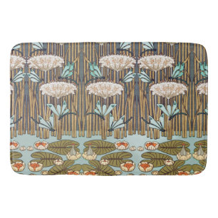 Tapis De Bain Dragonflies Water Lilies Marais Art Nouveau