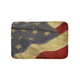 Tapis De Bain Drapeau américain affligé