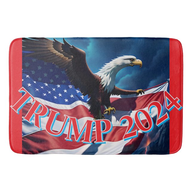 Tapis De Bain Drapeau américain Aigle TRUMP 2024 (Devant)