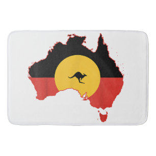 Tapis De Bain Drapeau autochtone T Chemise Australie Drapeau cad