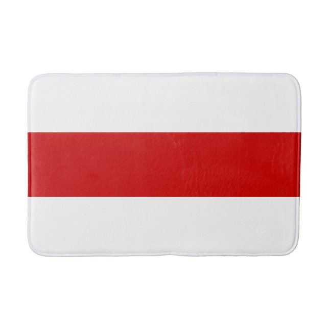 Tapis De Bain Drapeau biélorusse (rouge et blanc) (Devant)