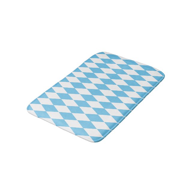 Tapis De Bain Drapeau bleu et blanc Bavière Rhombus Motif (Angle)