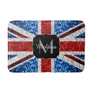 Tapis De Bain Drapeau britannique rouge bleu blanc étincelles sc