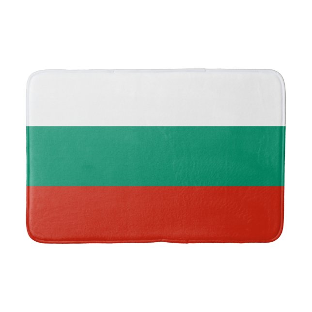 Tapis De Bain Drapeau Bulgare Patriotique (Devant)