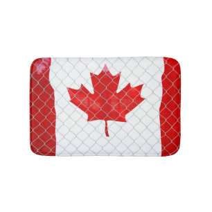 Tapis De Bain Drapeau canadien. Clôture à mailles. Rustique. Coo
