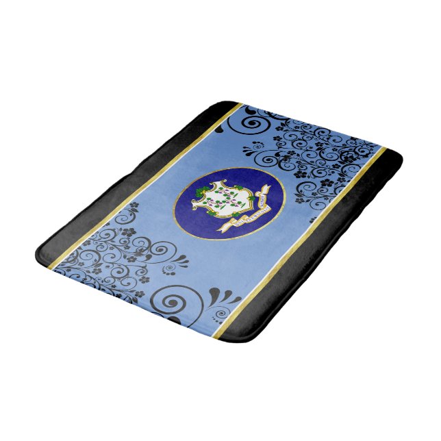 Tapis De Bain Drapeau Connecticut (Angle)