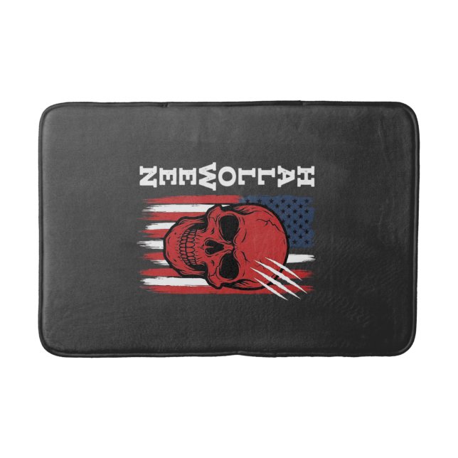 Tapis De Bain Drapeau crâne Halloween Vector Design_1 (Devant)
