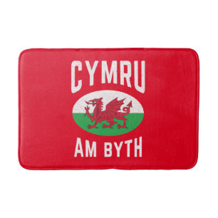 Tapis De Bain Drapeau Cymru Am Byth Wales Fier Rugby Vintage gal