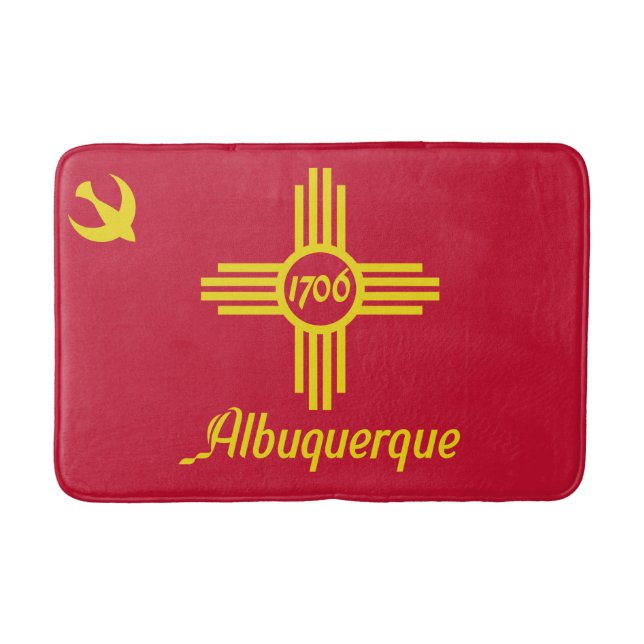 Tapis De Bain Drapeau d'Albuquerque, Nouveau-Mexique (Devant)