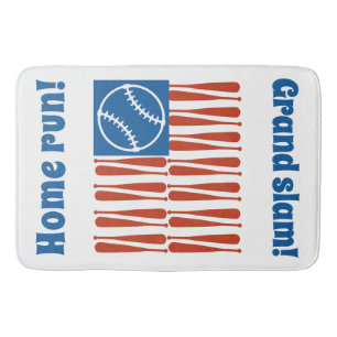 Tapis De Bain Drapeau de baseball