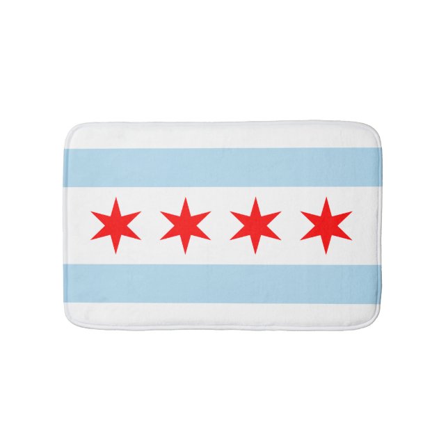 Tapis De Bain Drapeau de Chicago, Illinois Bathroom Mat (Devant)