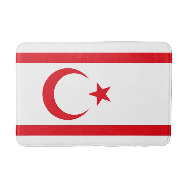 Tapis De Bain Drapeau de Chypre du Nord (Devant)