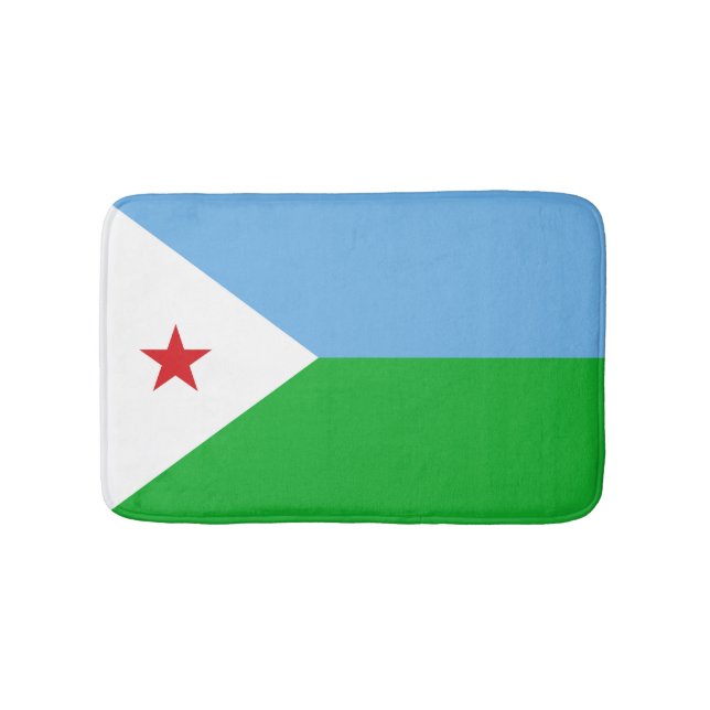 Tapis De Bain Drapeau de Djibouti (Devant)