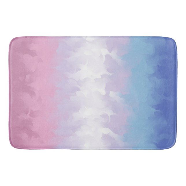 Tapis De Bain Drapeau de fierté bigenre abstrait fluffy pastel b (Devant)