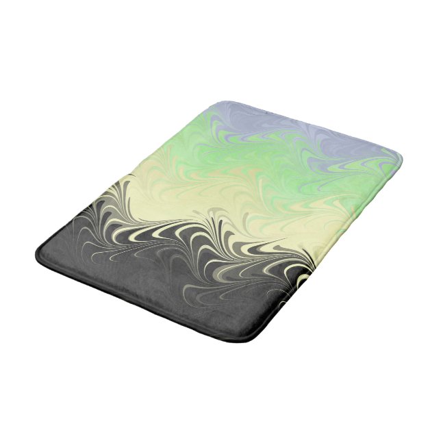 Tapis De Bain Drapeau de fierté Cassgenre Abstrait Marbré Ondulé (Angle)