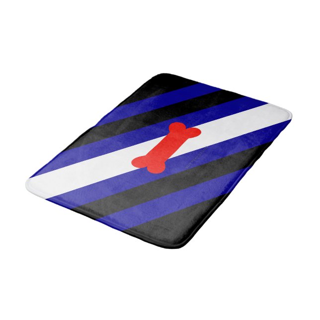 Tapis De Bain Drapeau de fierté de jeu de chiots de SlipperyJoe  (Angle)