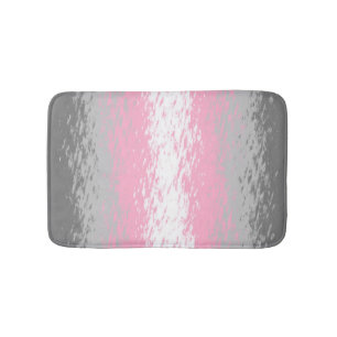 Tapis De Bain Drapeau de fierté demifille abstrait granuleux bru