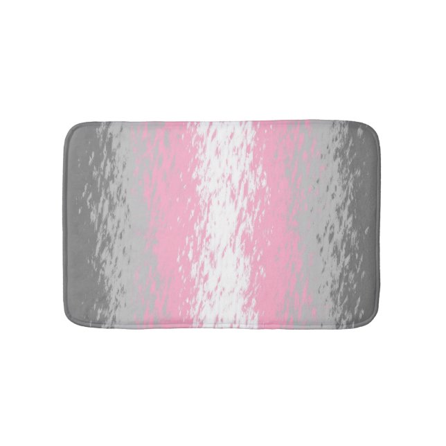 Tapis De Bain Drapeau de fierté demifille abstrait granuleux bru (Devant)