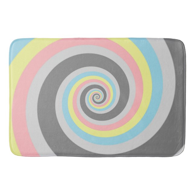 Tapis De Bain Drapeau de fierté Demiflux Spirale Abstraite Tripa (Devant)