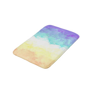 Tapis De Bain Drapeau de fierté Genderfaun Abstrait Bohème Tourb