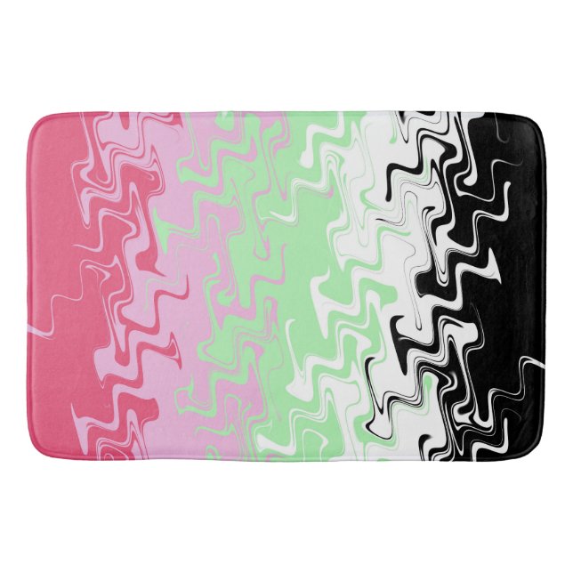 Tapis De Bain Drapeau de fierté récipromantique abstrait ondoyan (Devant)