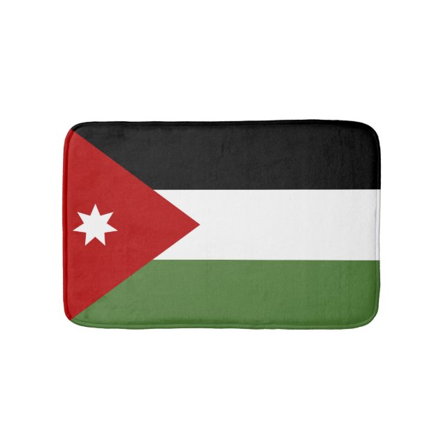 Tapis De Bain Drapeau de Jordanie (Devant)