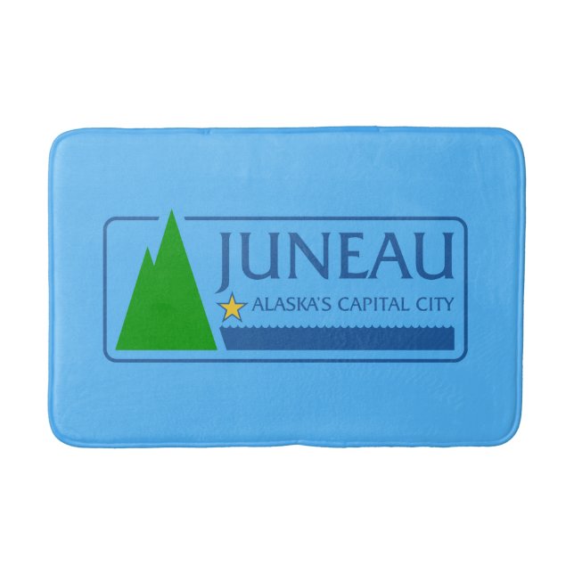 Tapis De Bain Drapeau de Juneau, Alaska Salle de bain Mat (Devant)
